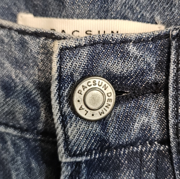 PacSun Blue Jeans with bandana patchwork size 23 - Picture 12 of 13